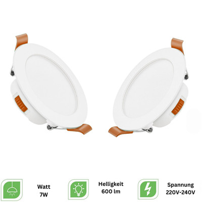 LED Einbaustrahler 68mm Dimmbar Panel Spot Leuchte Deckenleuchte Strahler 230V