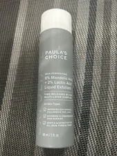 PAULA'S CHOICE 6% MANDELIC ACID + 2% LACTIC ACID LIQUID EXFOLIANT 3 OZ SEALED