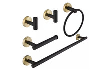 BWE 5-Piece Bath Hardware with Towel Bar Towel Hook Toilet Paper Holder and Tow