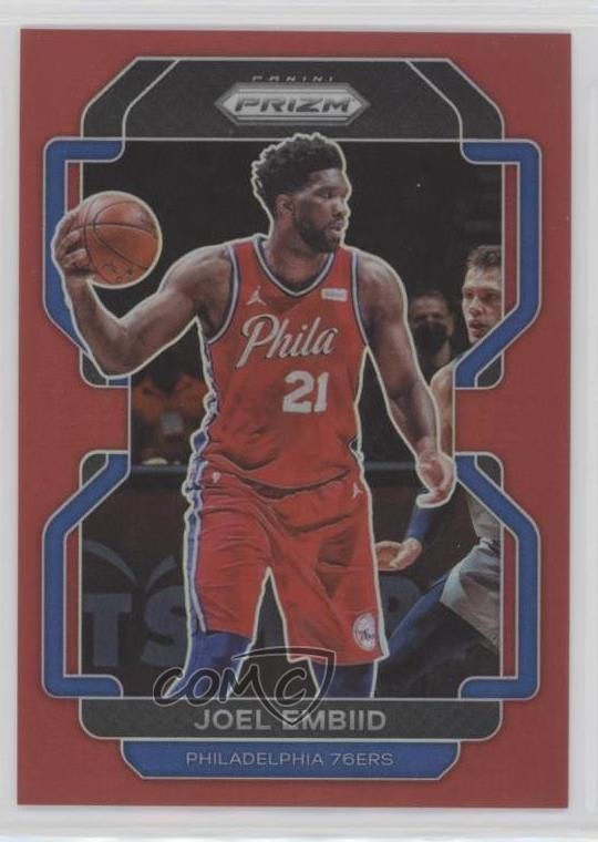 2021-22 Panini Prizm Red Prizm 280/299 Joel Embiid #176 10xc