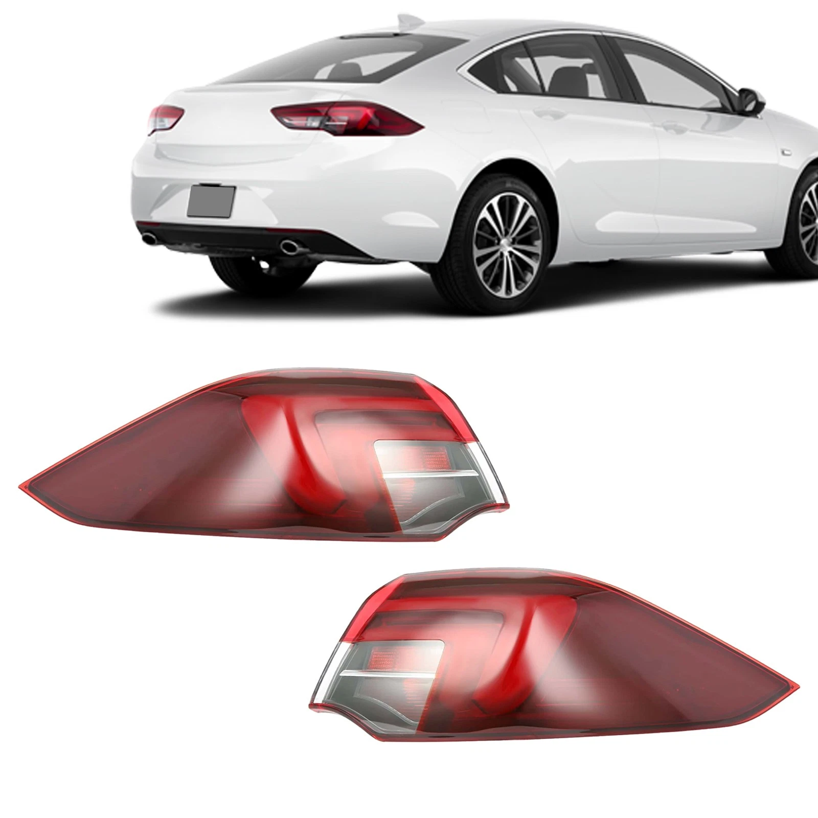 LED Tail Light For 2018-2020 Buick Regal Sportback w/Bulb Outer Left+Right Pair