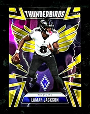 Lamar Jackson 2025 Panini Phoenix 7099 Yellow Lava Thunderbirds Ravens 4 Lamar Jackson 2025 Panini Phoenix 7099 Yellow Lava Thunderbirds Ravens 4