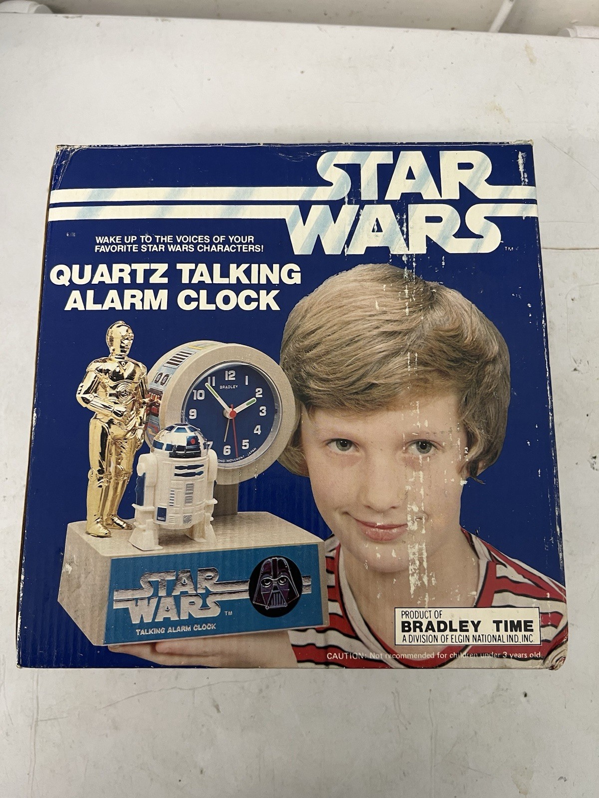 Vtg 1980s Star Wars Talking Alarm Clock Bradley Time R2-D2 C-3PO W/ Box