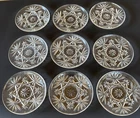 9 EAPC Prescut Glass Coasters 4-1/4” Anchor Hocking Smooth Edge Star Vintage