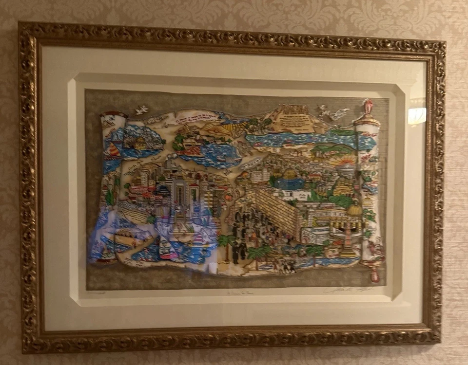 Signed Charles Fazzino Israel “A dream for peace” 1/100 DxGold 3-D Artwork. - Image 2 of 3