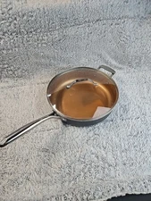 GOTHAM STEEL Copper 12 Inch Non Stick Frying Pans w/ Lid Large 5.5 Qt. 5.20L