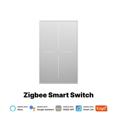 MOES Tuya ZigBee 3 Smart Switch APP Control,AG  glass panel-American standard
