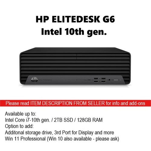 + HP Elitesdesk 800 G6 i7 10th gen. 2TB SSD 128GB RAM SFF Win 11 GAMING-DESIGN