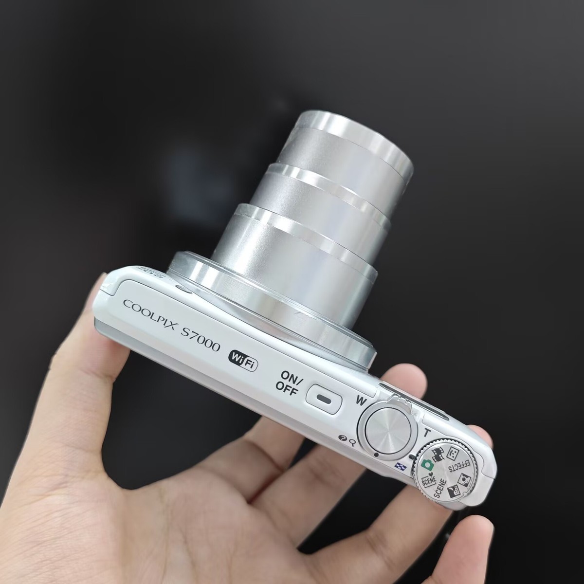 Nikon Coolpix S7000 White Compact Digital Camera 16.0MP Wi-Fi 20x