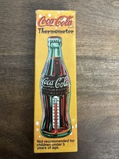 Vintage 1998 Coca-Cola Bottle Thermometer Wall Hanging 1923 Design Retro Box