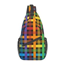 Rainbow Lgbt Gay Pride Sling Backpack Multipurpose Crossbody Chest Bag Should...