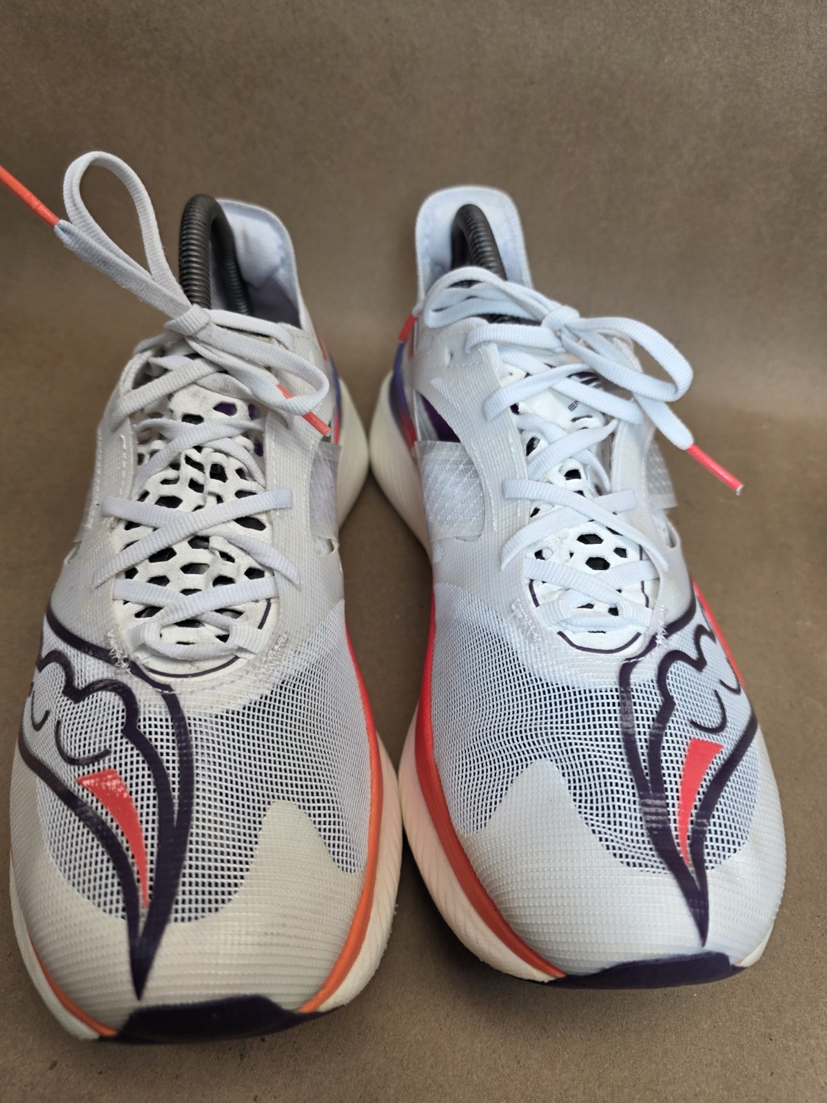 Saucony Endorphin (Sz 10) Elite Mens White Orange Purple Running Shoes Sneakers thumbnail 3