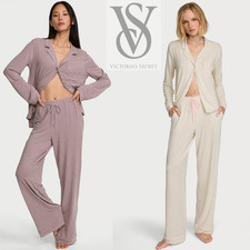 SALE Victoria's Secret Women's SoSoft Modal Long Pajama Set Multi Color NWT