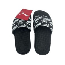 PUMA Cool Cat Boys' Slide Sandal Black Size 3C New