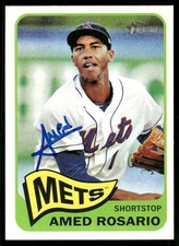 2014 Topps Heritage AMED ROSARIO Signed Card autograph auto DODGERS METS