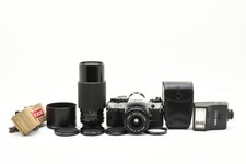 MINT Canon AE-1 Program SLR Camera / NFD New FD 28mm f/2.8 70-210mm f/4 JAPAN