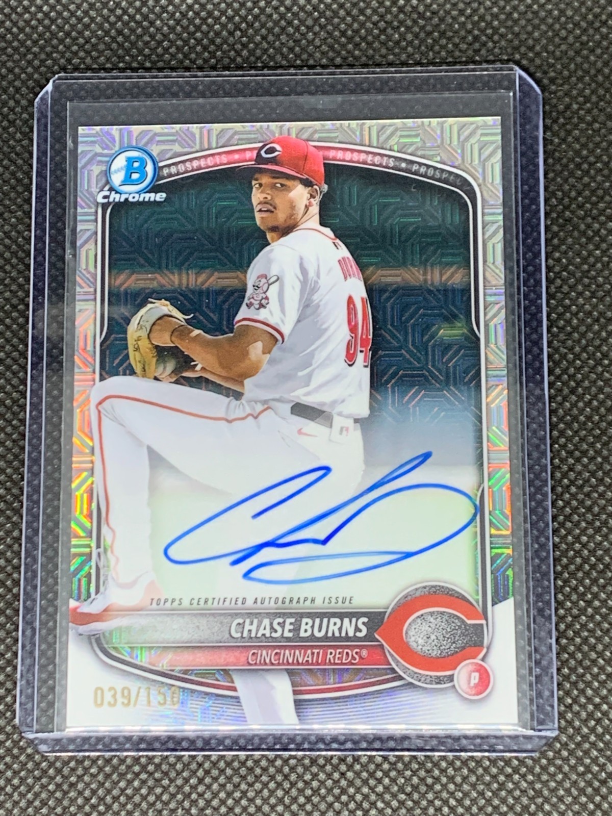 2025 Bowman Chrome Prospect HTA Choice Refractor Auto Chase Burns /150 #CPA-CB