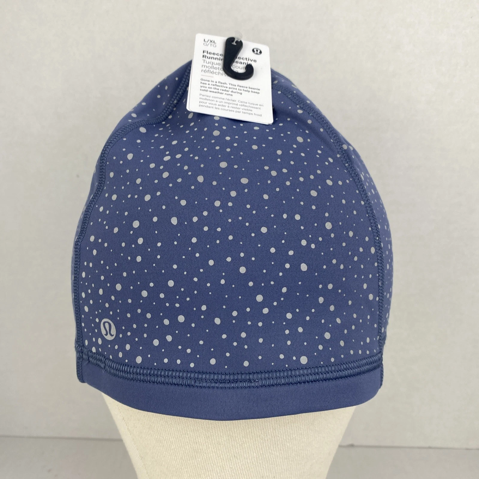 Lululemon Fleece Reflective Running Beanie Sade Polka Dot LU9CGZS Size: L/XL $68