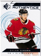 2018-19 SP HOCKEY DYLAN SIKURA SP ROOKIE AUTHENTICS BLUE PARALLEL