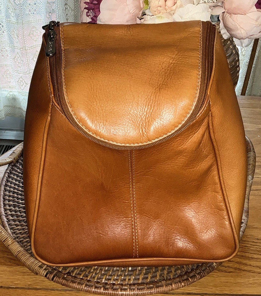 Piel Leather Camel Backpack Bag