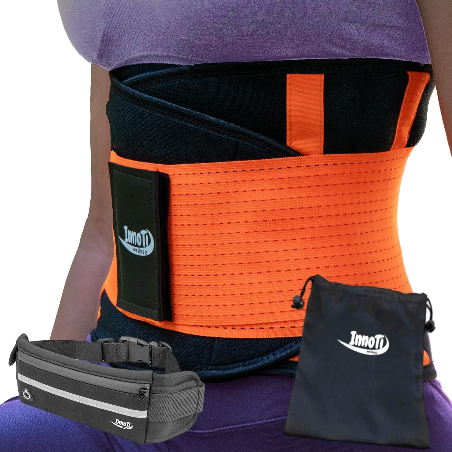 Ceinture lombaire InnoTi pour le sport en salle de sport et les exercices de gym