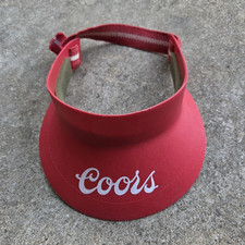 Vintage Coors Red Visor Hat - Breweriana Theme Collectible Headwear