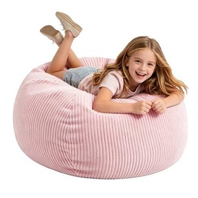  Bean Bag Chairs for Kids/Teen with Memory Foam Filling S For Kids Light Pink