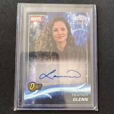 🦄DF 2025 TOPPS CHROME MARVEL STUDIOS BLACK REFRACTOR AUTO /10 HEATHER GLENN