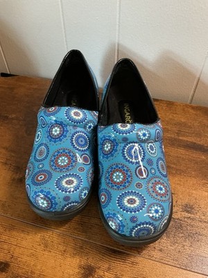 EUC Women s Size 9 INGARO, Colorful Clogs, Slip Resistant 