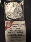 New ListingIntaglio Mint Multi strike Silver Bullion 2oz Mercury Dime (Lot of 4) Rare
