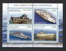 Romania 2005- MNH- Stamp Day - Warships - Ships-(ROM 1)