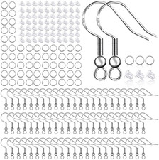 925 Sterling Silver Plated Earring Hooks 150 PCS/75 Pairs,Ear Wires Fish Hooks,5