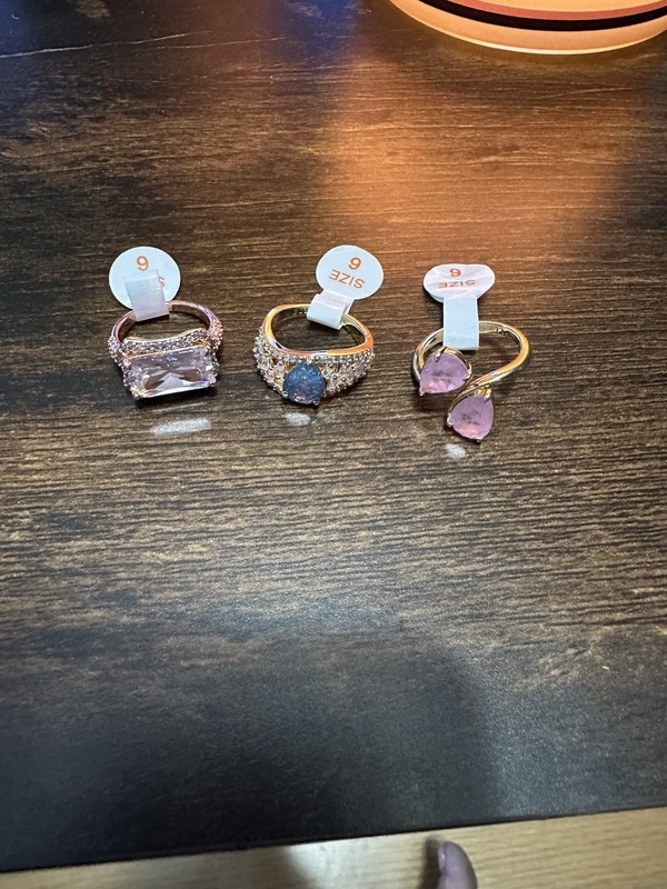 Bomb Party Lot Of 3 Size 6 OG Rings All Have Tags No Bags, Gold & RG Plating
