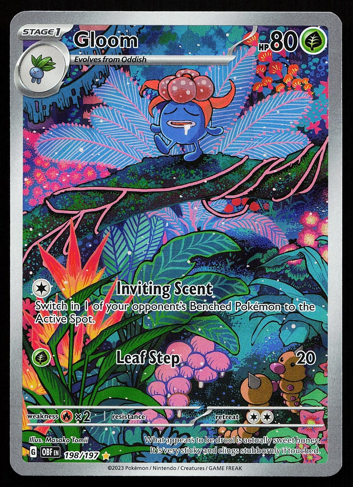 Gloom 198/197 Holo Illustration Rare Obsidian Flames Pokemon Card