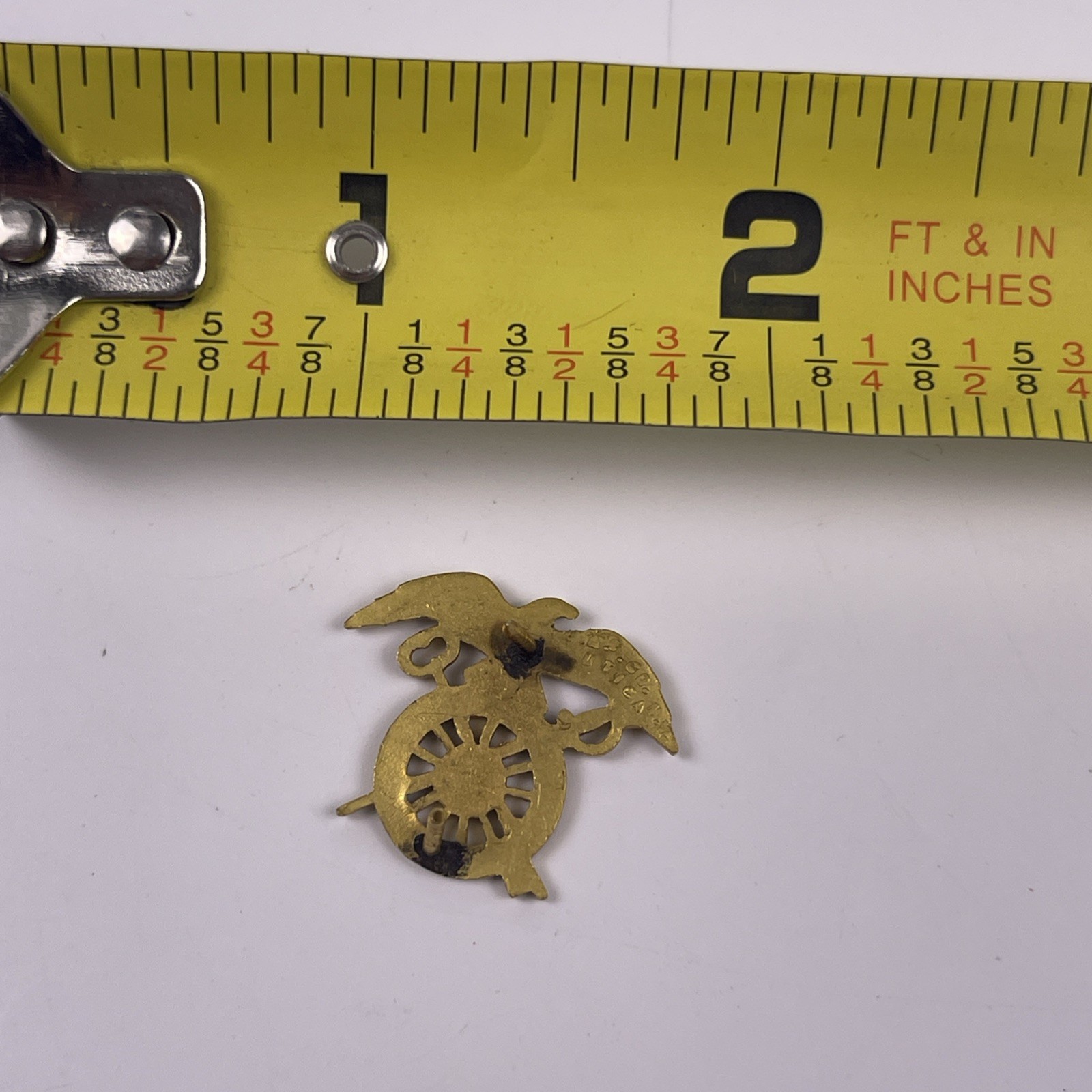 U.S. Military Army Quartermaster Officer Insignia Collar Device Pin Clutch Utica