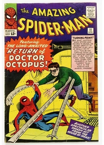 Amazing Spider-Man #11.  VG/FN 5.0 OW/W Pages.  2nd Appear. Doctor Octopus. 1964