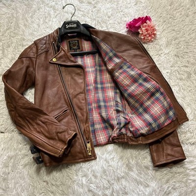 Schott Leather Double Riders Jacket Brown Classic Biker