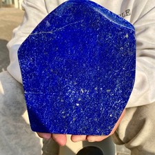 Muestra mineral de cristal pulido de forma libre de lapislázuli de piedra natural de 4,1 lb