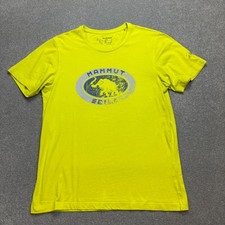 Mammut Shirt Womens Large Yellow Hiking Outdoors Trail Cotton Pullover Lady