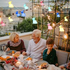 1.5M 10LED Easter Bunny String Lights Colorful Party Decor