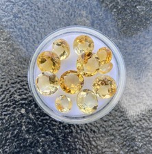 citrine round 7-4.5mm 9.42TCW natural faceted gemstone Parcel 11 Stones