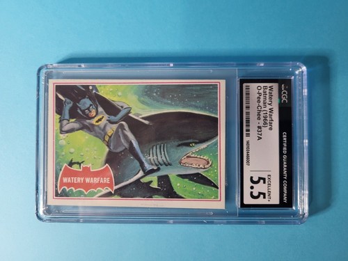 1966 O-Pee-Che Batman #37A "Watery Warfare" Red Bat CGC 5.5 - Picture 2 of 3
