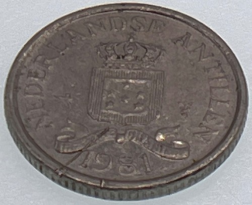 World Coin: 1981 Netherlands Antilles - 10 Cents - Circulated (SKU 141) - Picture 3 of 4