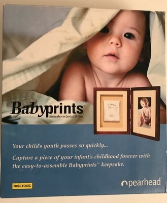 Pearhead Babyprints Keepsakes to Last a Lifetime-Mahogany Frame