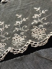 Antique Vintage French Lace Trim Cutter Net Doll Clothes Sewing Ecru