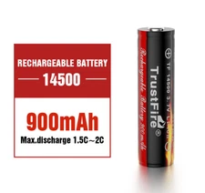 4PCS TrustFire 900mAh 14500 3.7V Li-ion Rechargeable Battery With PCB Protected