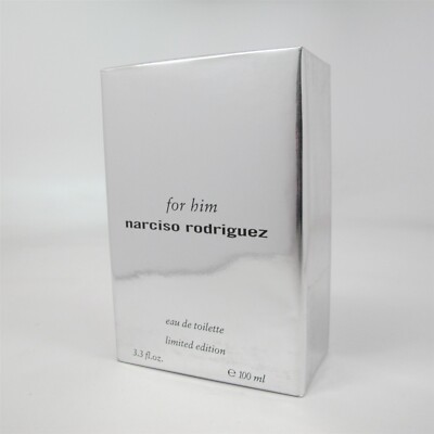 Narciso Rodriguez for Him SILVER LIMITED EDITION 100 ml/ 3.3 oz EDT Spray NIB
