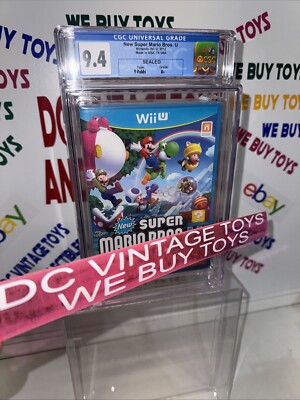 New Super Mario Bros. U + New Super Luigi U Wii U FACTORY SEALED CGC 9.4  