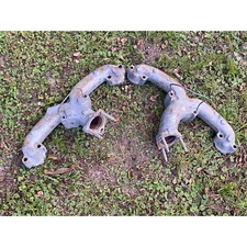 Vtg GM Exhaust Manifolds Pair 3932481 RH 3866183A LH 1960s-70's Chevy Car Parts