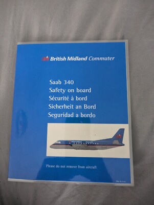 British Midland Saab 340 Flight Safety Card